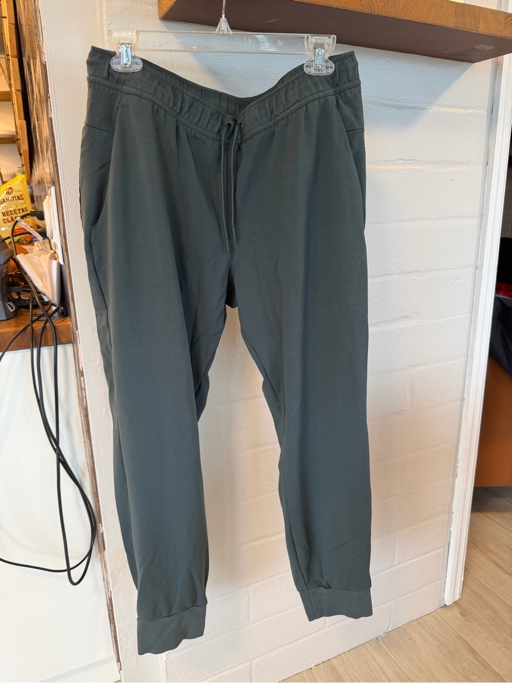 Apana Men's Dark Greenish Drawstring Joggers